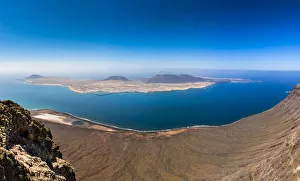 Views of La Graciosa island from the Mirador del Rio, Lanzarote, Canary Islands, Spain Views of La Graciosa island from the Mirador del Rio, Lanzarote, Canary Islands, Spain