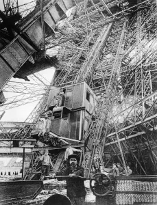 Black And White Construction Photos Prints: Eiffel Elevator