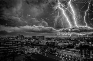 Prints of Thunder over Niaosong Lightning Storm Prints: Dark Thunder: Lightning Storms Print