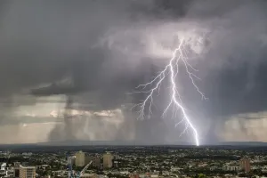 Lightning Strike 44 Degree Melbourne Print - Evening Storm