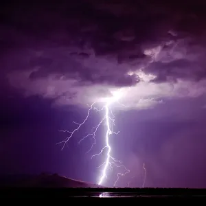 Thors Hammer Lightning Strike Print - Mountain Illumination