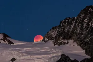 Blood Moon Photography Prints: Lunar Eclipse and Mount Shuksan