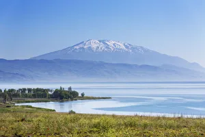 The Volcano Mount Suphan or Suphan Dagi, northern shore of Lake Van or Van Golu The Volcano Mount Suphan or Suphan Dagi, northern shore of Lake Van or Van Golu