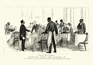 Waiters serving guests in the restaurant of a Washington hotel, 1886 Waiters serving guests in the restaurant of a Washington hotel, 1886