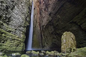 Waterfall Cachoeira da Fumacinha, Chapada Diamantina Mountains, Bahia, Brazil Waterfall Cachoeira da Fumacinha, Chapada Diamantina Mountains, Bahia, Brazil