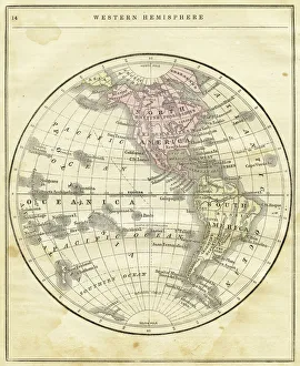 Western Hemisphere map 1856