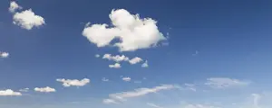 Panoramic Nature Scene Prints: White clouds, blue sky