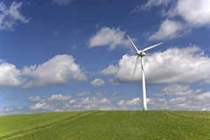 Wind turbine on a green field, Frankenwald, Steinbach am Wald, Upper Franconia, Bavaria Wind turbine on a green field, Frankenwald, Steinbach am Wald, Upper Franconia, Bavaria