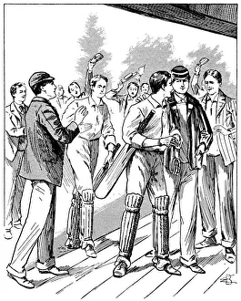 The winning team at a Victorian cricket match The winning team at a Victorian cricket match