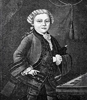 Wolfang Amadeus Mozart, 6 years old in a gala dress Wolfang Amadeus Mozart, 6 years old in a gala dress