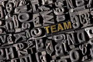 Lead Type Print of The Word Team