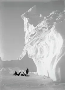 Antarctic Expedition Prints: Print of a glacier under ice shelf