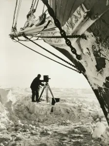 The cinematographer (Hurley) at work The cinematographer (Hurley) at work