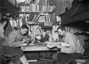 Debenham and Taylor in their cubicle. May 19th 1911 Debenham and Taylor in their cubicle. May 19th 1911