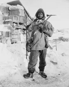 British antarctic expedition 1910 13 terra nova/edgar evans holding pickaxe British antarctic expedition 1910 13 terra nova/edgar evans holding pickaxe