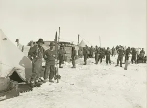 Ocean Camp. Ernest Shackleton and Frank Wild on the left Ocean Camp. Ernest Shackleton and Frank Wild on the left