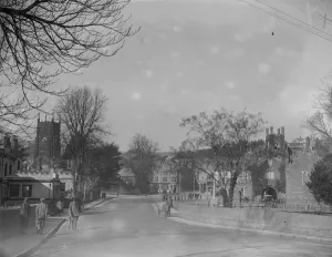 1920s Black And White Photography Prints: A view of Tavistock in Devon