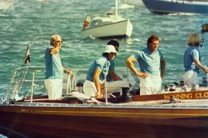 Britains Prime Minister Edward Heath at the helm of his sloop Morning Cloud off Cowes Britains Prime Minister Edward Heath at the helm of his sloop Morning Cloud off Cowes