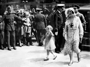 The Duke and Duchess of York arrive with Princess Elizabeth at Olympia to see the Royal The Duke and Duchess of York arrive with Princess Elizabeth at Olympia to see the Royal