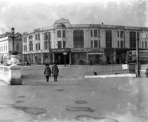 The entrance to the Arcade and other shops on the promenade on Worthing seafront. 1926 The entrance to the Arcade and other shops on the promenade on Worthing seafront. 1926
