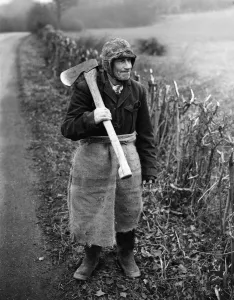 With a felling axe, Harry ( Heathfield ) the Hedger of Charing, Kent, has cut With a felling axe, Harry ( Heathfield ) the Hedger of Charing, Kent, has cut