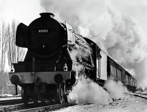 British Railways History Prints: The Flying Scotsman on its last journey when it pulled the 1
