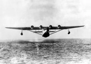The giant Pan-American Airways flying boat the Flying Clipper, which a few weeks The giant Pan-American Airways flying boat the Flying Clipper, which a few weeks