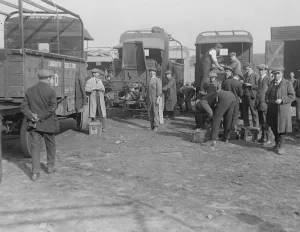The Great Railway Strike The lorry repair section in Hyde Park 1920 The Great Railway Strike The lorry repair section in Hyde Park 1920