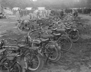 The Great Railway Strike Motor cycles in Hyde Park 1920 The Great Railway Strike Motor cycles in Hyde Park 1920