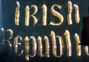 Images Dated 9th April 2002: Irish Easter Rising 1916 - one of the banners up on the GPO by rebels - The Easter Rebellion