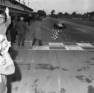 John Surtees winning the Siracusa Grand Prix. in Ferrari 12 April 1964 John Surtees winning the Siracusa Grand Prix. in Ferrari 12 April 1964
