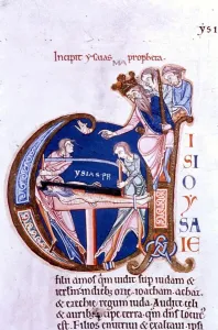 Lambeth Bible. Manasseh on right. Isaiah. History of London - Vauxhall / Lambeth Lambeth Bible. Manasseh on right. Isaiah. History of London - Vauxhall / Lambeth