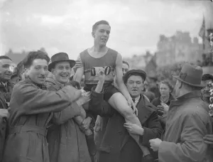 Mitcham wins London Brighton relay. Brookwood finishes first by a second. First Mitcham wins London Brighton relay. Brookwood finishes first by a second. First