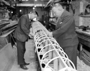 Mr Bossy Phelps superintending the building of Oxfords Boat at Putney on 22 February Mr Bossy Phelps superintending the building of Oxfords Boat at Putney on 22 February