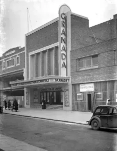 Cinema Exterior Prints: Print of the Granada cinema exterior at Welling in Kent, 1938