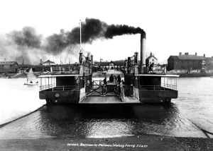 Victorian Era Transport Prints: Vickers ran this steam ferry for their workmen on Walney Island, Barrow in Furness