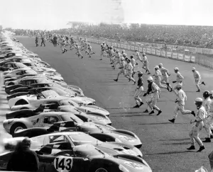 Nurburgring Germany - A Le Mans type start for the 100 km race 2nd June 1964 Nurburgring Germany - A Le Mans type start for the 100 km race 2nd June 1964