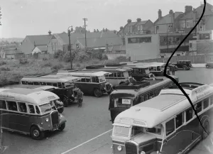 An outting for the blind in Bexleyheath, Kent. 17 June 1937 An outting for the blind in Bexleyheath, Kent. 17 June 1937