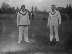 Oxford University Cricket Club Practice Left is M Patten and right is B H Lyon Oxford University Cricket Club Practice Left is M Patten and right is B H Lyon