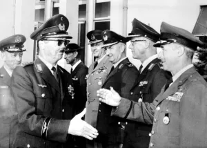 Paris, France: shown in the Paris suburb of Fontainebleau yesterday as Lt. General Paris, France: shown in the Paris suburb of Fontainebleau yesterday as Lt. General