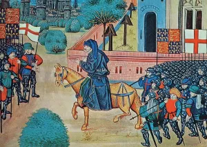 The Peasants Revolt 1381. John Ball, the mad priest of Kent preaching to the peasants The Peasants Revolt 1381. John Ball, the mad priest of Kent preaching to the peasants