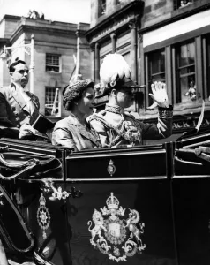 The Queen and the Duke of Edinburgh After the Scottish National Service. The Queen The Queen and the Duke of Edinburgh After the Scottish National Service. The Queen