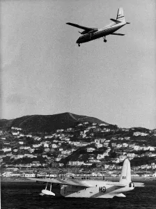 A recent picture taken in Wellington Harbour shows a short Sunderland flying boat A recent picture taken in Wellington Harbour shows a short Sunderland flying boat