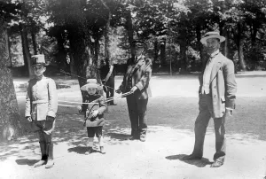Spain: The Infante Don Jaime, second son of the King of Spain, accompahied by Dr Compairies Spain: The Infante Don Jaime, second son of the King of Spain, accompahied by Dr Compairies