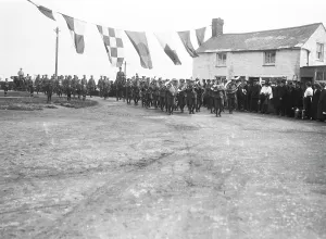 3rd DCLI recruiting march at Lizard Green, Landewednack, Cornwall. 29th June 1915 3rd DCLI recruiting march at Lizard Green, Landewednack, Cornwall. 29th June 1915