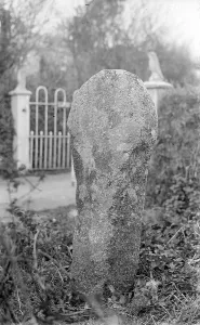 The boundary stone at Nansmellyn, Goonhavern, Perranzabuloe, Cornwall. Date unknown The boundary stone at Nansmellyn, Goonhavern, Perranzabuloe, Cornwall. Date unknown