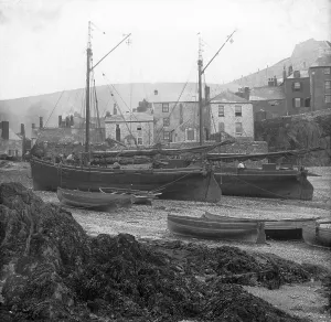 Cawsand from the beach, Rame, Cornwall. 1890s Cawsand from the beach, Rame, Cornwall. 1890s