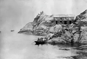 Chapel Rock / Peak Rock, Polperro, Cornwall. 1860s Chapel Rock / Peak Rock, Polperro, Cornwall. 1860s