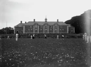 Cricket match, Trewinnard Court pitch, Truro Cathedral School, Truro, Cornwall Cricket match, Trewinnard Court pitch, Truro Cathedral School, Truro, Cornwall
