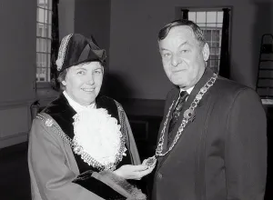 Fowey Deputy Mayor, Fowey, Cornwall. December 1993 Fowey Deputy Mayor, Fowey, Cornwall. December 1993